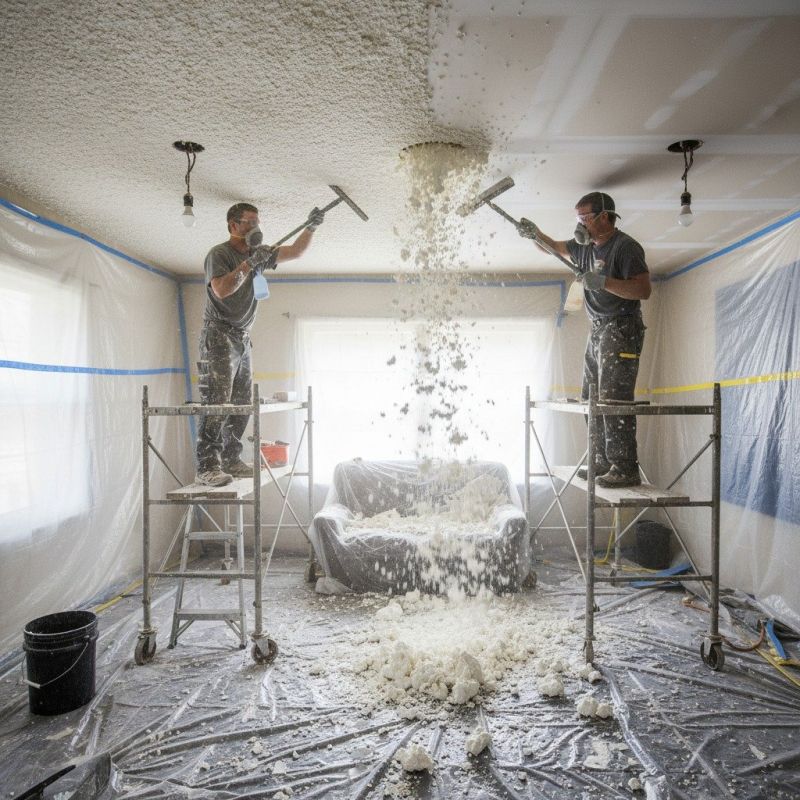 Knockdown Ceiling Removal in Denver County, CO